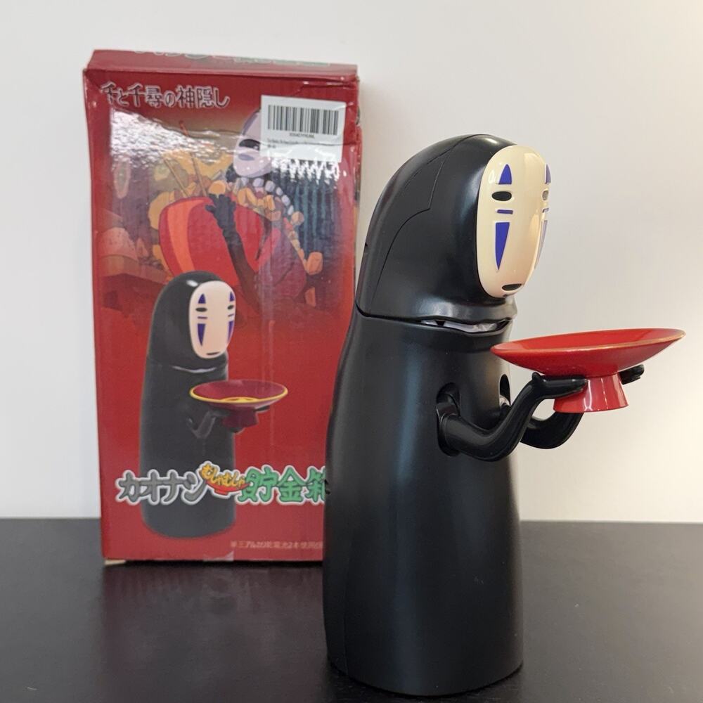 No Face Man Anime Spirited Away Piggy Bank Figurine Automatic Eat Coin Collect